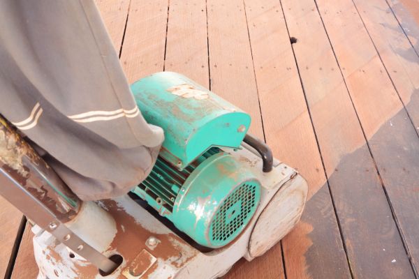 Cedar Deck Sanding in Edison
